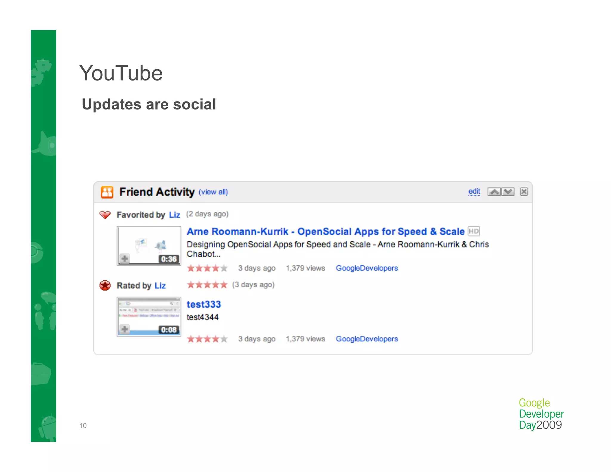 YouTube
Updates are social




10
 