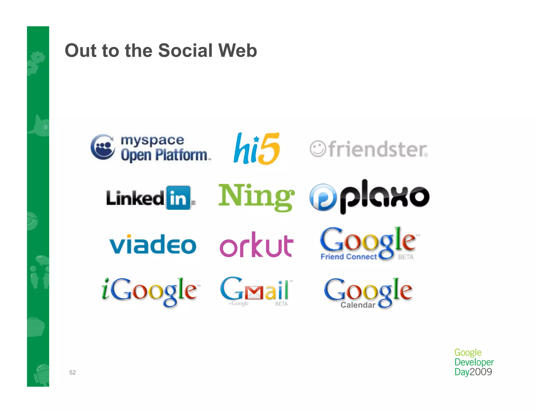 Out to the Social Web




52
 