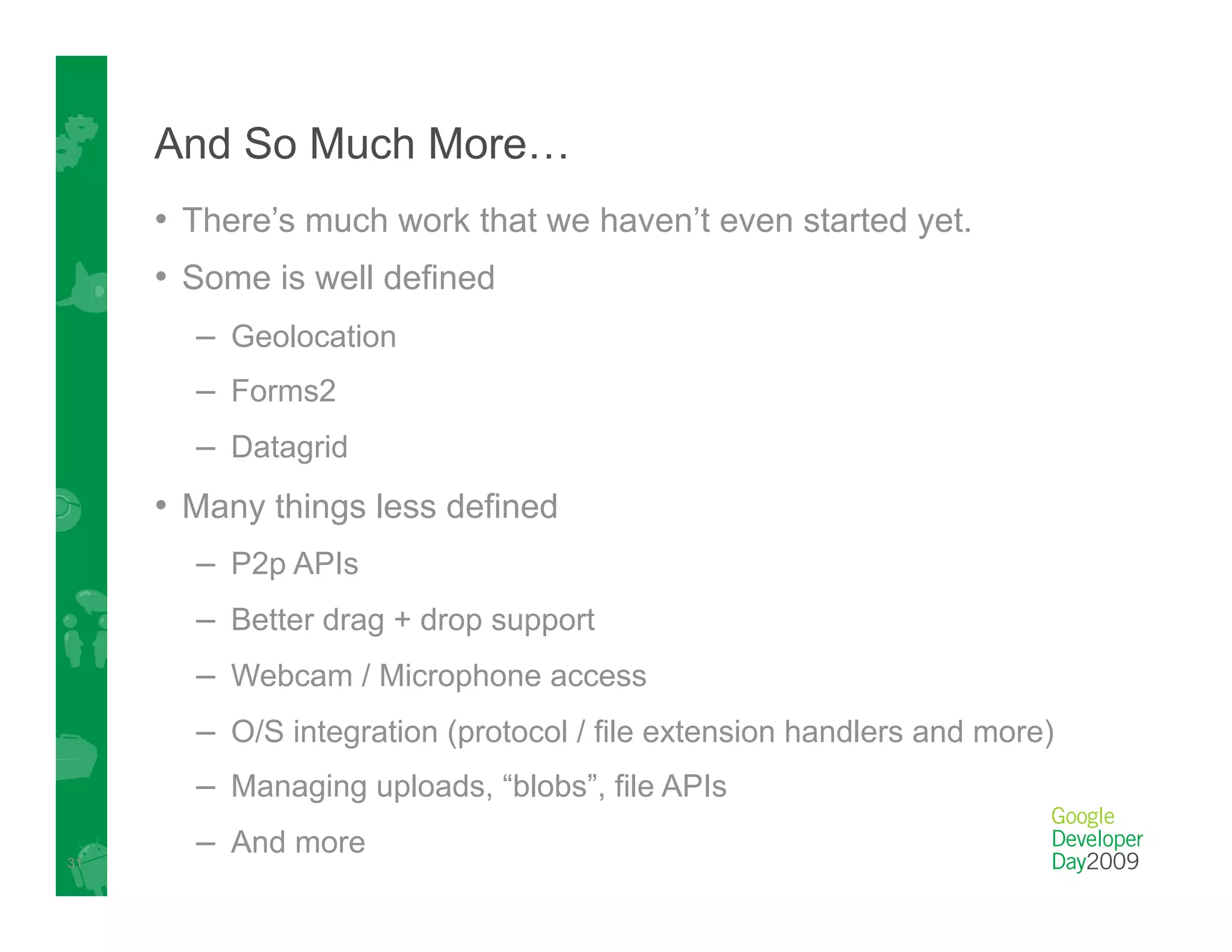 Google's HTML5 Work: what's next?