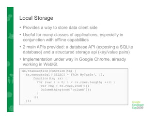 Google's HTML5 Work: what's next?