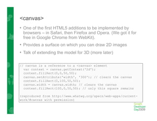 Google's HTML5 Work: what's next?