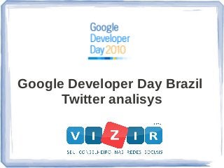 Google Developer Day Brazil
Twitter analisys
 