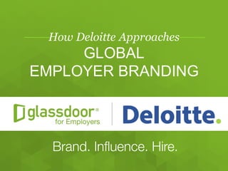 Confidential   and   Proprietary  ©  Glassdoor,   Inc.   2008-­2015
How Deloitte Approaches
GLOBAL
EMPLOYER  BRANDING
 