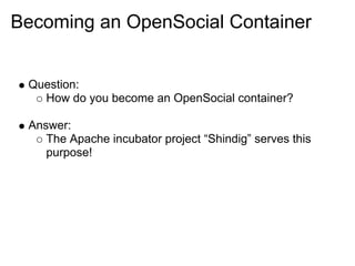 Goodle Developer Days Munich 2008 - Open Social Update