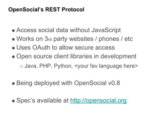 Goodle Developer Days Munich 2008 - Open Social Update