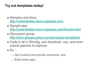 Goodle Developer Days Munich 2008 - Open Social Update