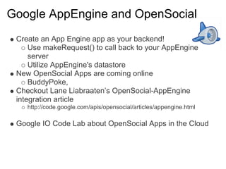 Goodle Developer Days Munich 2008 - Open Social Update