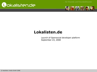 Goodle Developer Days Munich 2008 - Open Social Update