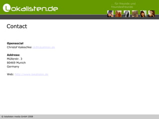 Goodle Developer Days Munich 2008 - Open Social Update
