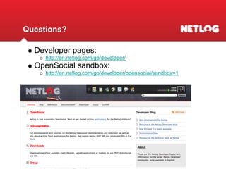 Goodle Developer Days Munich 2008 - Open Social Update