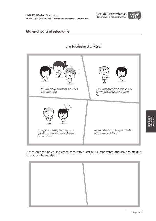 Sesiones de tutoría primer grado de secundaria