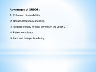 review on gastroretentive drug delivery systems | PPTX