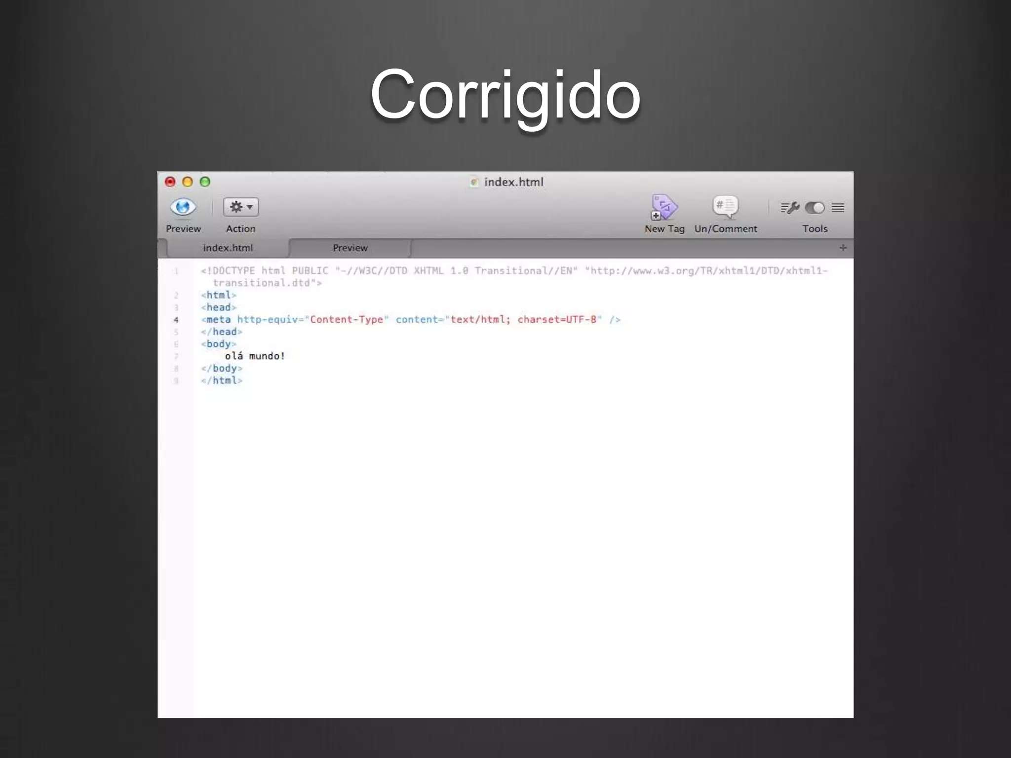 Corrigido
 