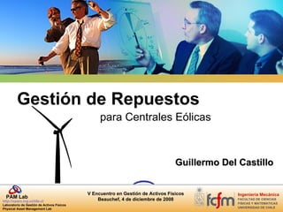 Gestión de Repuestos para Centrales Eólicas Guillermo Del Castillo 
