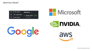 Quem faz o Keras?
Ahirton Lopes @ahirtonlopes
 