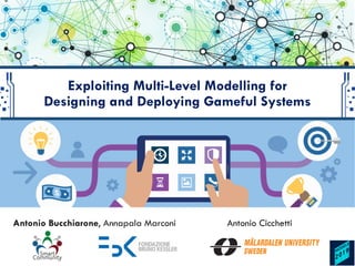 Exploiting Multi-Level Modelling for
Designing and Deploying Gameful Systems
Antonio CicchettiAntonio Bucchiarone, Annapala Marconi
 
