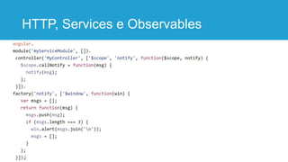 HTTP, Services e Observables
 