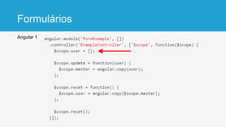 Formulários
Angular 1
 