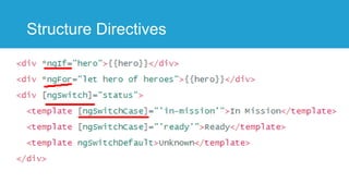 Structure Directives
 