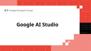 Google AI Studio
 