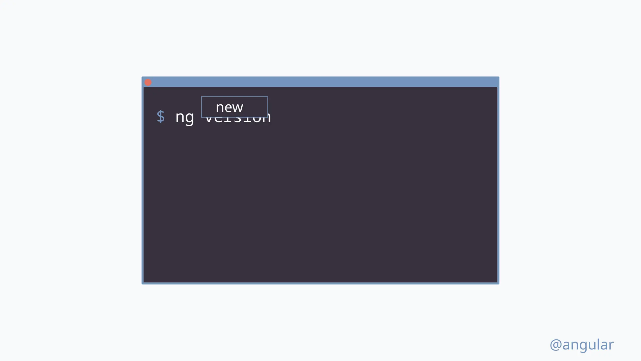 @angular $ ng version new 