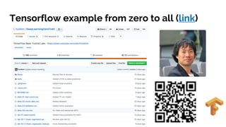 Tensorflow example from zero to all (link)
 