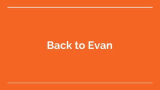 Back to Evan
 