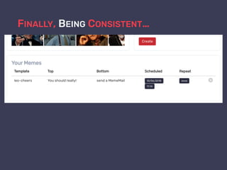 FINALLY, BEING CONSISTENT…
 