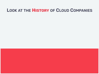 LOOK AT THE HISTORY OF CLOUD COMPANIES
MICROSOFT
AZURE
 
