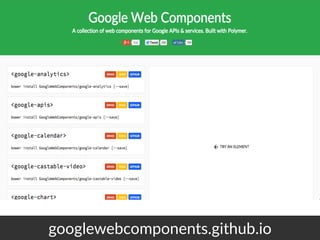 googlewebcomponents.github.io 
 