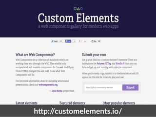 h,p://customt elements.io/ 
 