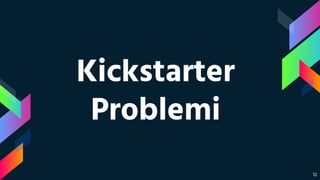 Kickstarter
Problemi
12
 