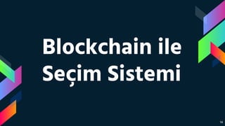 Blockchain ile
Seçim Sistemi
14
 