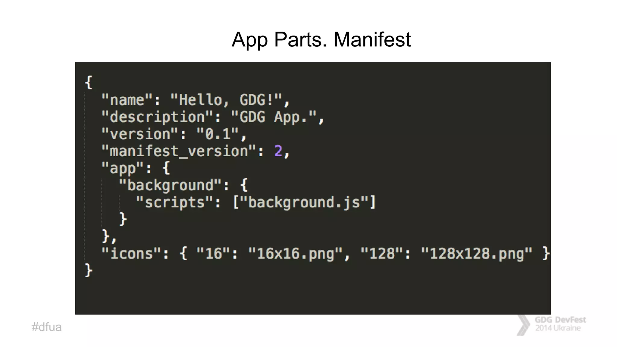 #dfua
App Parts. Manifest