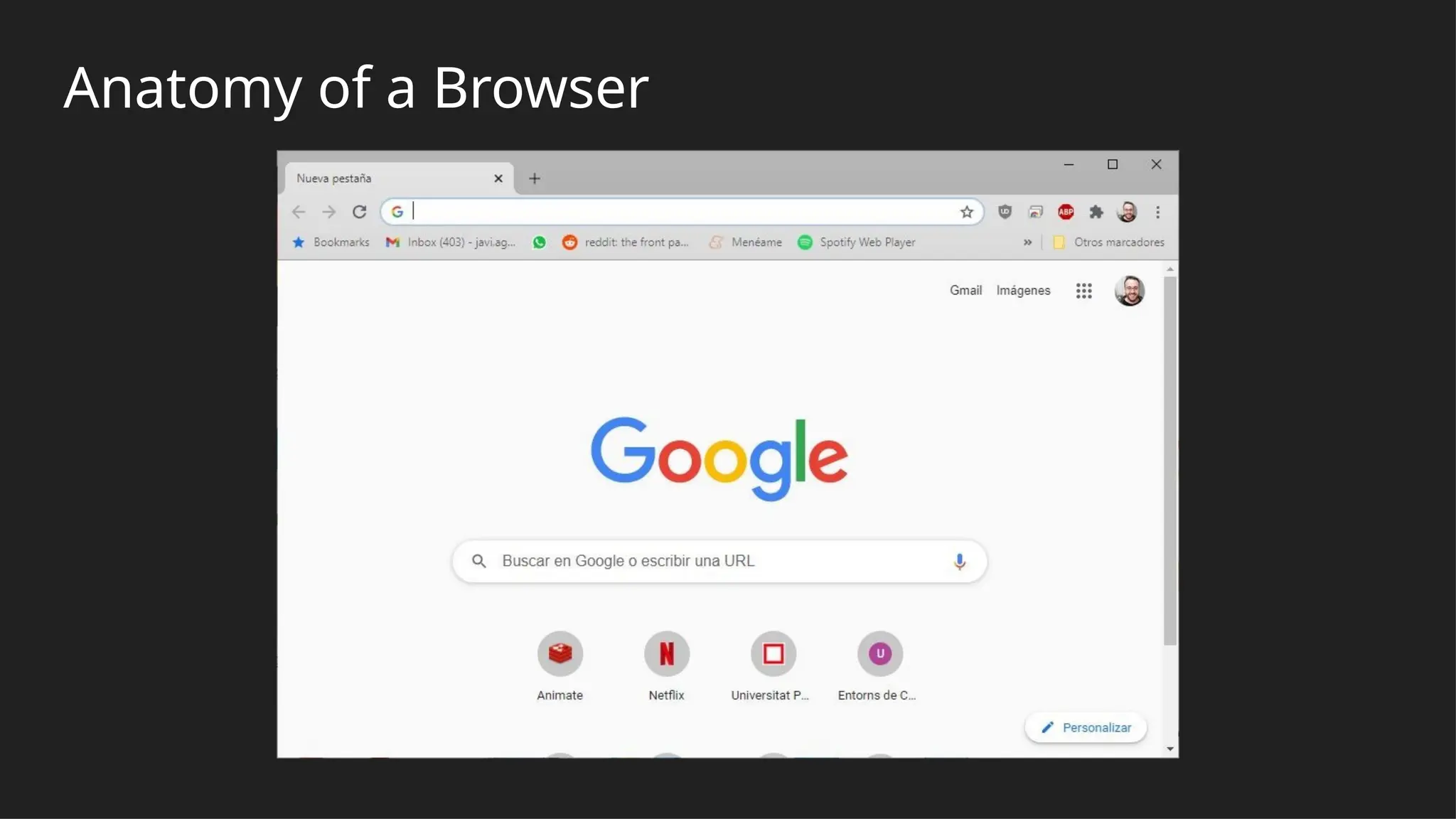 Anatomy of a Browser
 