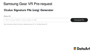 Samsung Gear VR Pre-request
 
