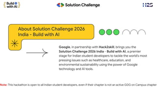 GDG Solution Challenge 2026 Info Session Build with AI Presentation | PPTX