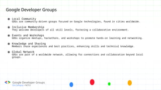 Google Developer Groups on Campus: NCTU Info Session | PPTX | Social ...