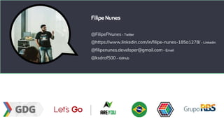 Filipe Nunes
@FilipeFNunes - Twitter
@https://www.linkedin.com/in/filipe-nunes-185a1278/ - Linkedin
@filipenunes.developer@gmail.com - Email
@ksdrof500 - GitHub
 