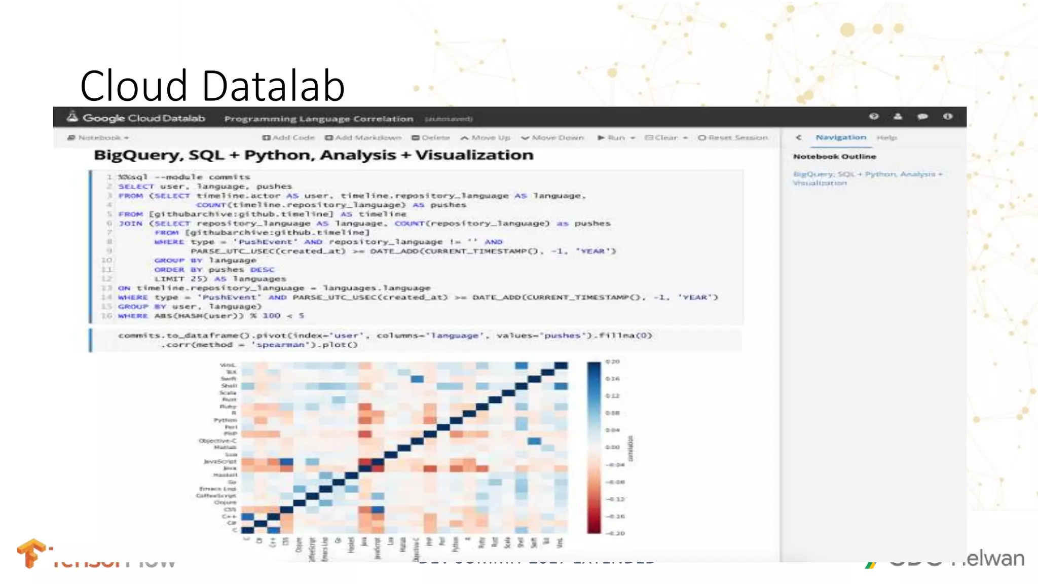 DEV SUMMIT 2017 EXTENDED
Cloud Datalab
 