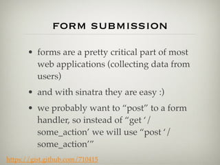 GDI Ruby Class 3: Sinatra!