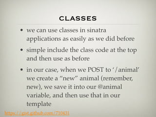 GDI Ruby Class 3: Sinatra!