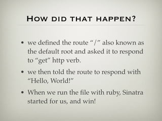 GDI Ruby Class 3: Sinatra!