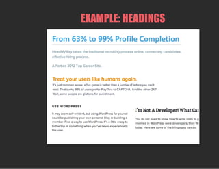 EXAMPLE: HEADINGS
 