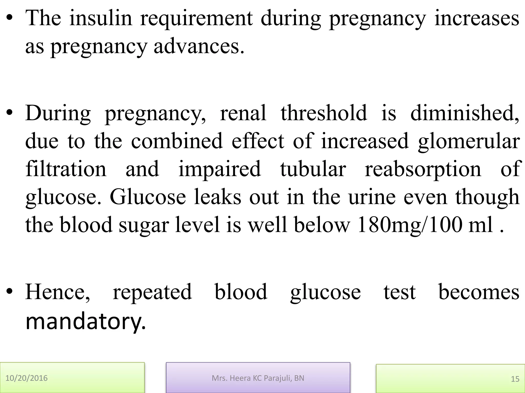 Gestational Diabetes Mellitus and Nursing Management | PPSX