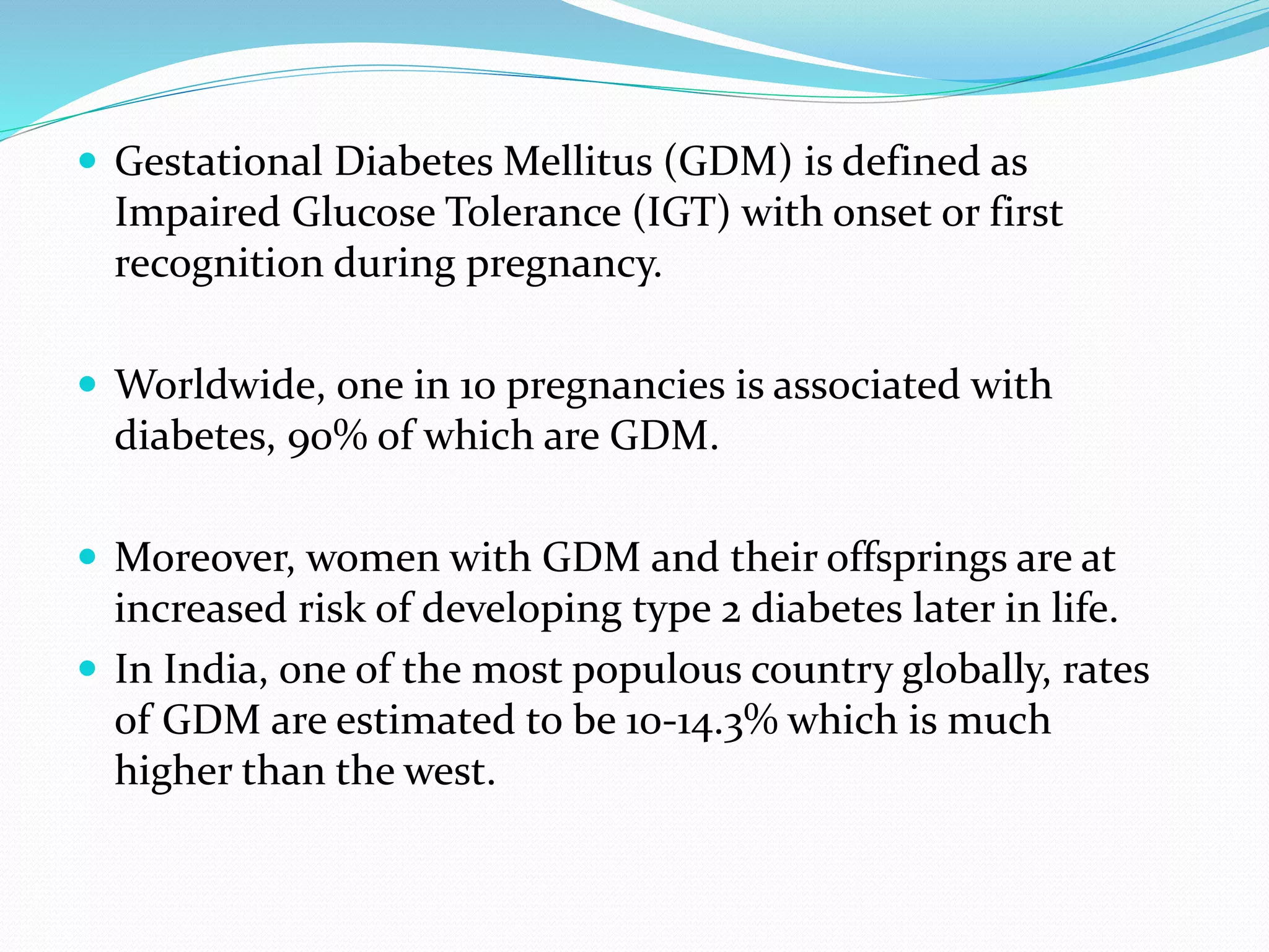 Gestational Diabetes Mellitus | PPTX
