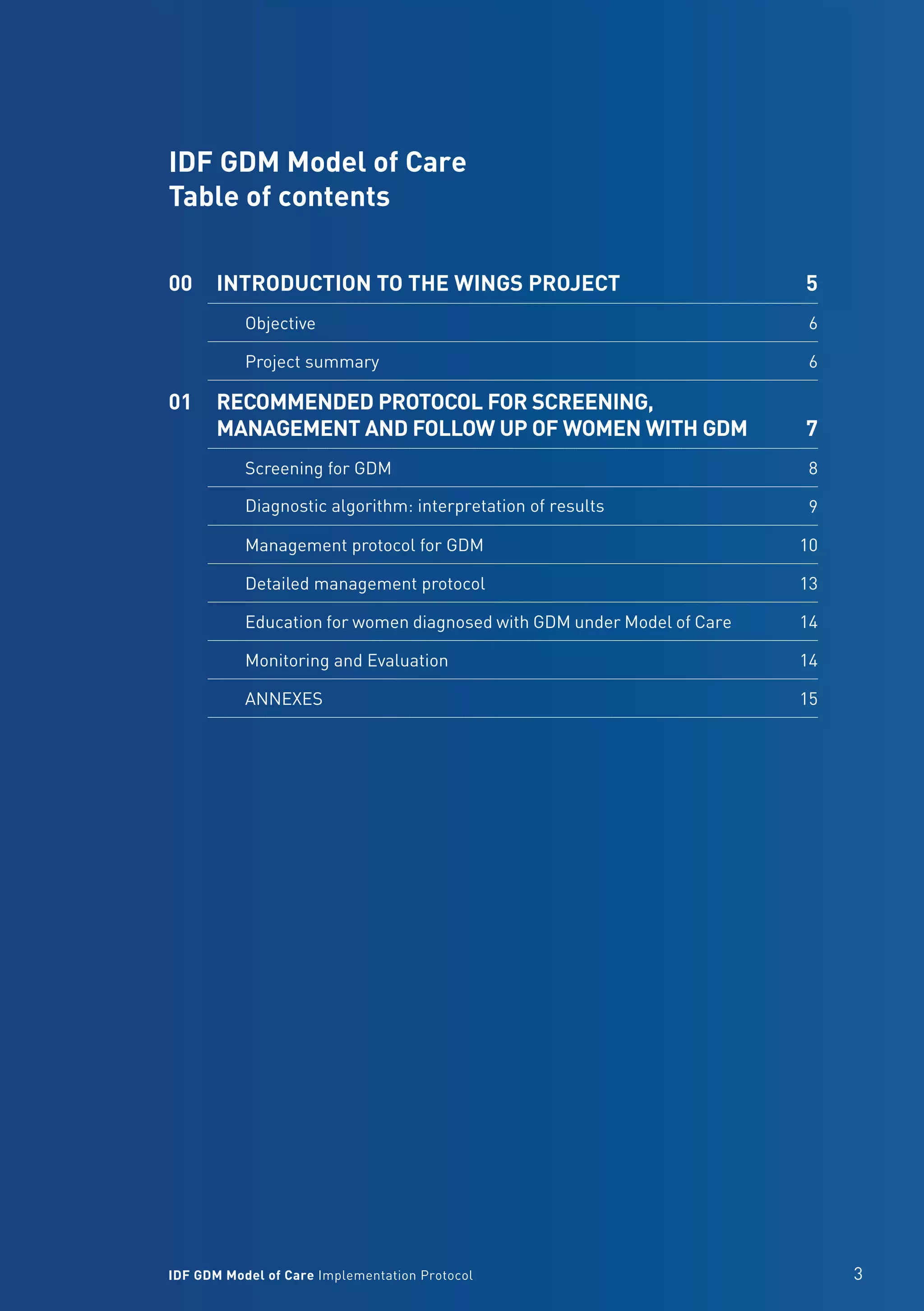 IDF GDM MODEL OF CARE IMPLEMENTATION PROTOCOL GUIDELINES FOR HEALTHCARE ...