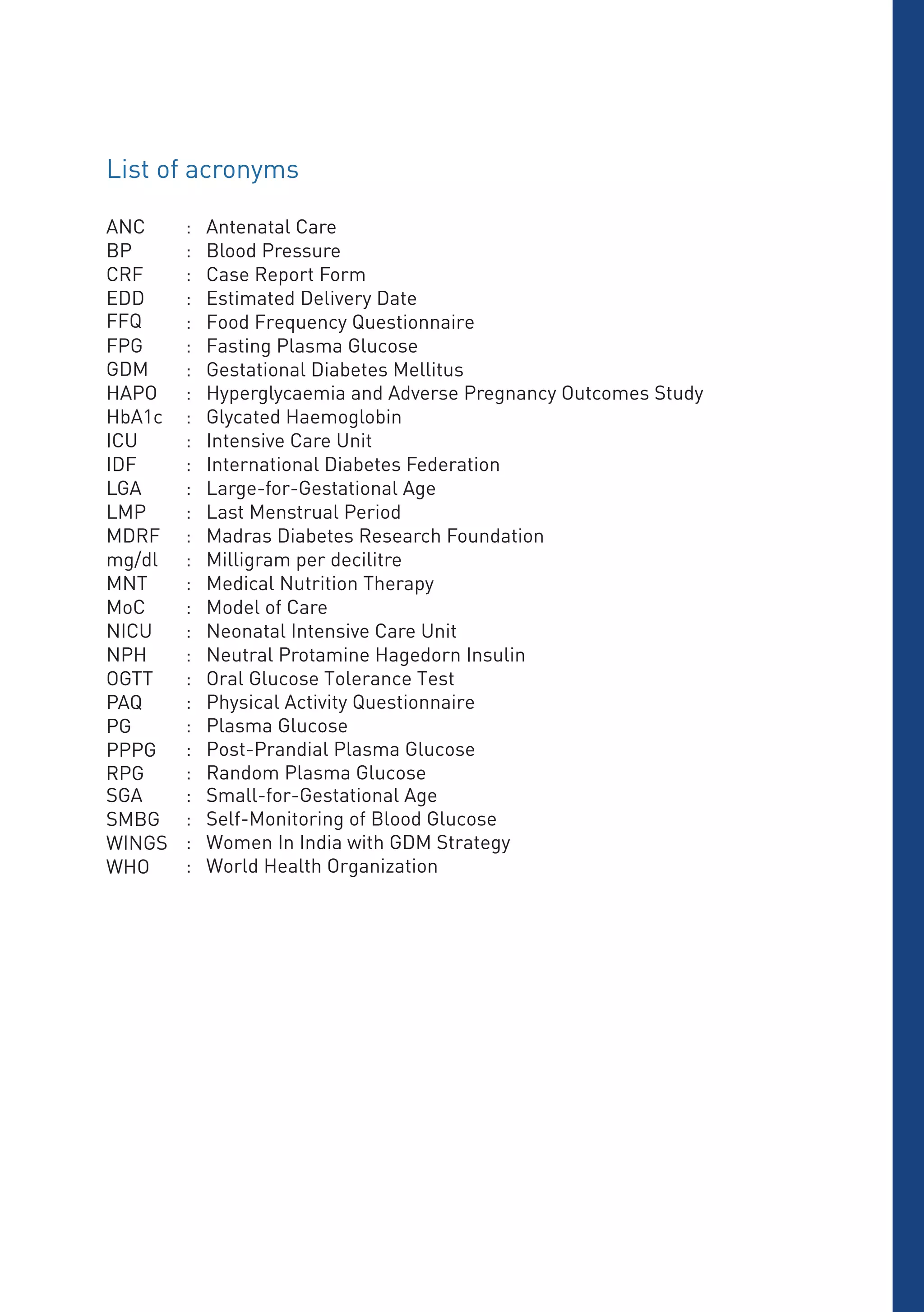 IDF GDM MODEL OF CARE IMPLEMENTATION PROTOCOL GUIDELINES FOR HEALTHCARE ...