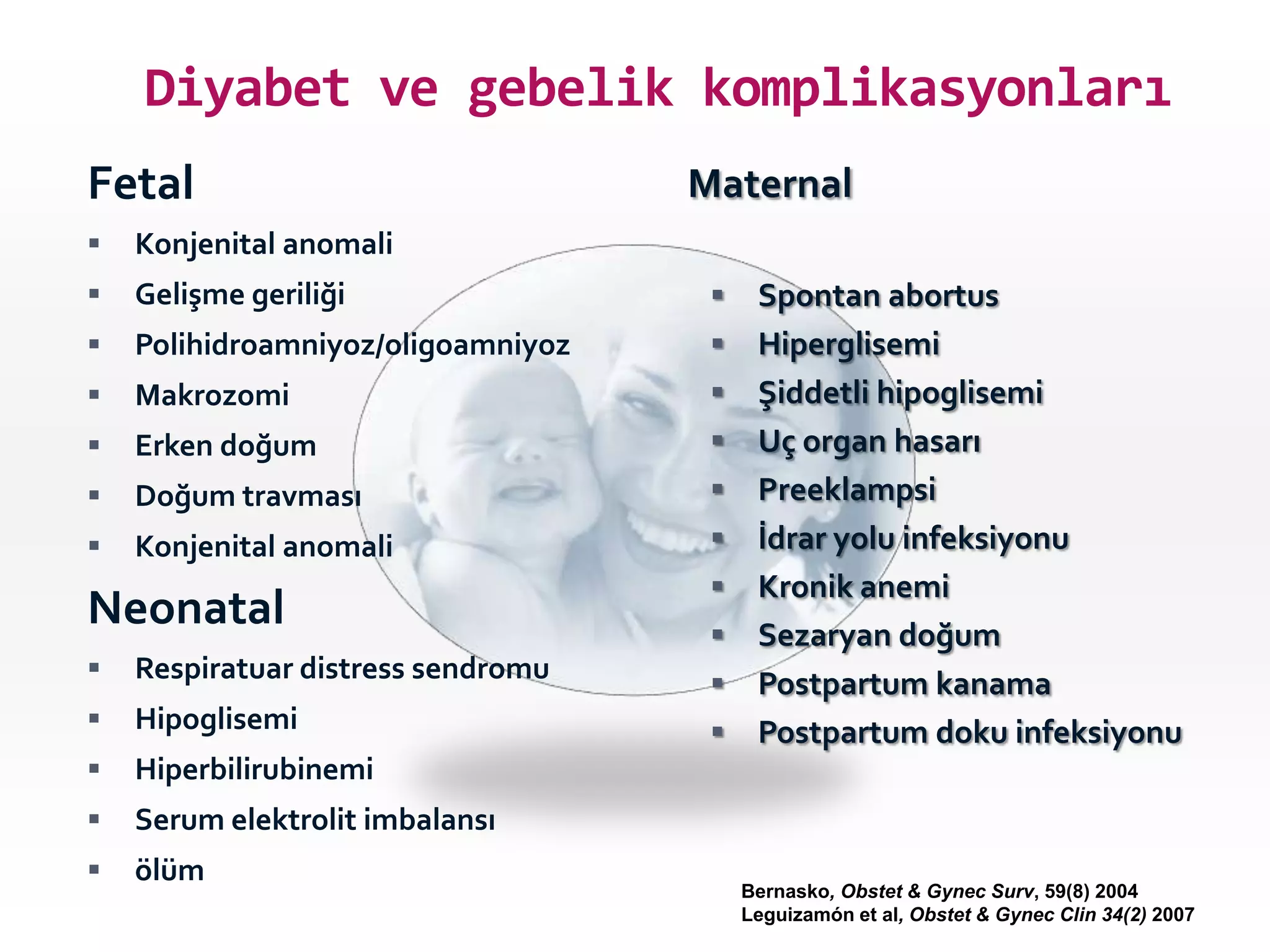 Gestasyonel diyabet ve diyabetli hastanın gebeliği | PPTX