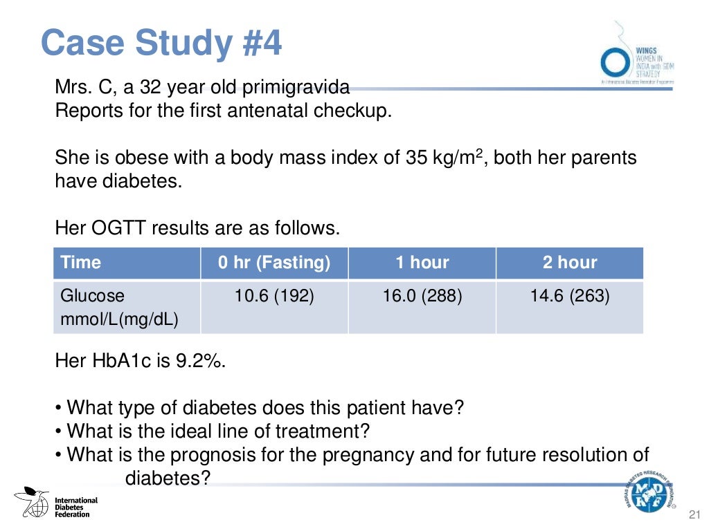 Gestational Diabetes Mellitus case studies by